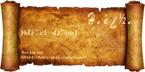 Házi Ábel névjegykártya