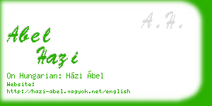 abel hazi business card