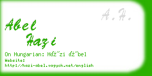 abel hazi business card